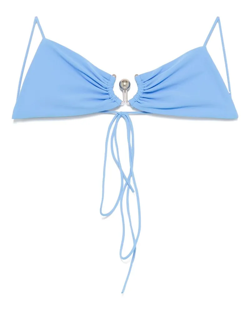 Christopher Esber Gerafftes Orbit Bikinioberteil - Blau Blau