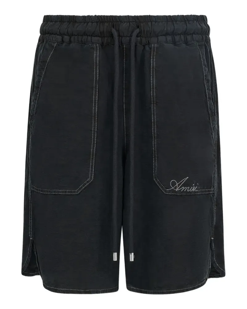 Amiri Script Shorts - Schwarz Schwarz