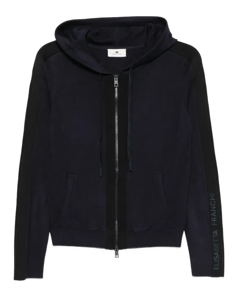 Elisabetta Franchi Kapuzenjacke mit Kordelzug - Blau Blau