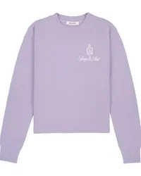 SPORTY & RICH Kaschmirpullover mit Logo-Stickerei Violett