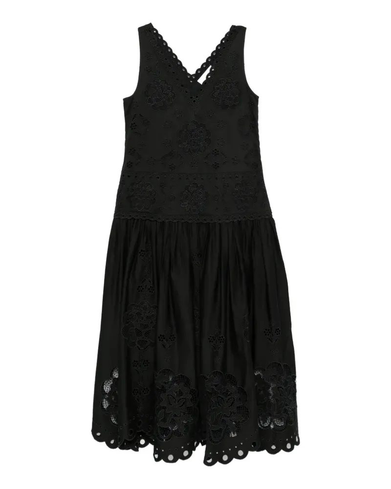 Sea Gardener midi dress - Schwarz Schwarz