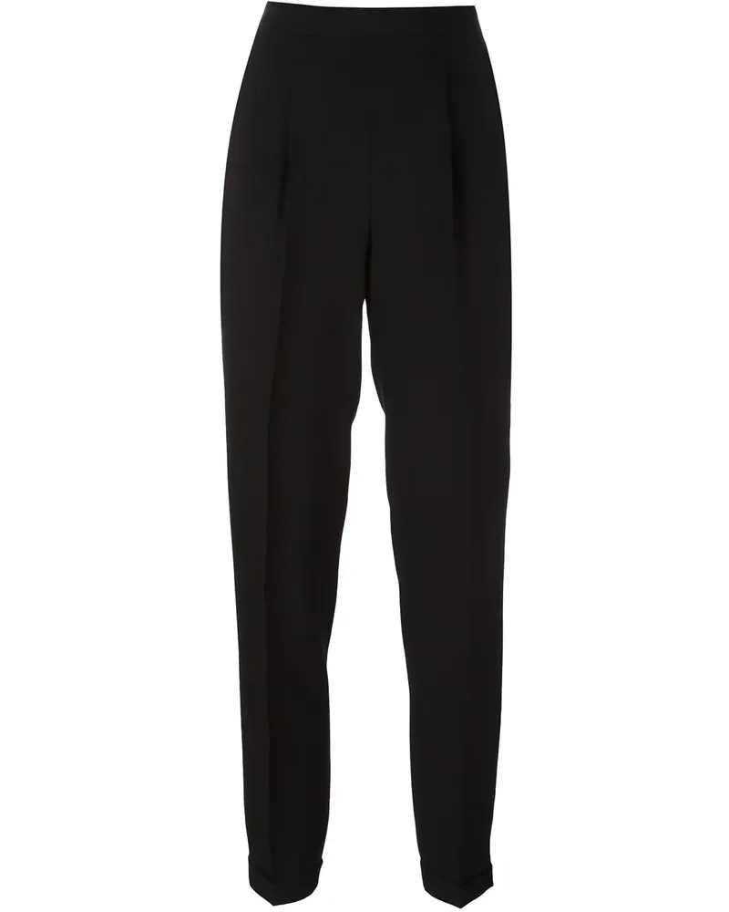 Philosophy Di Lorenzo Serafini Schmal zulaufende Bundfaltenhose - Schwarz Schwarz