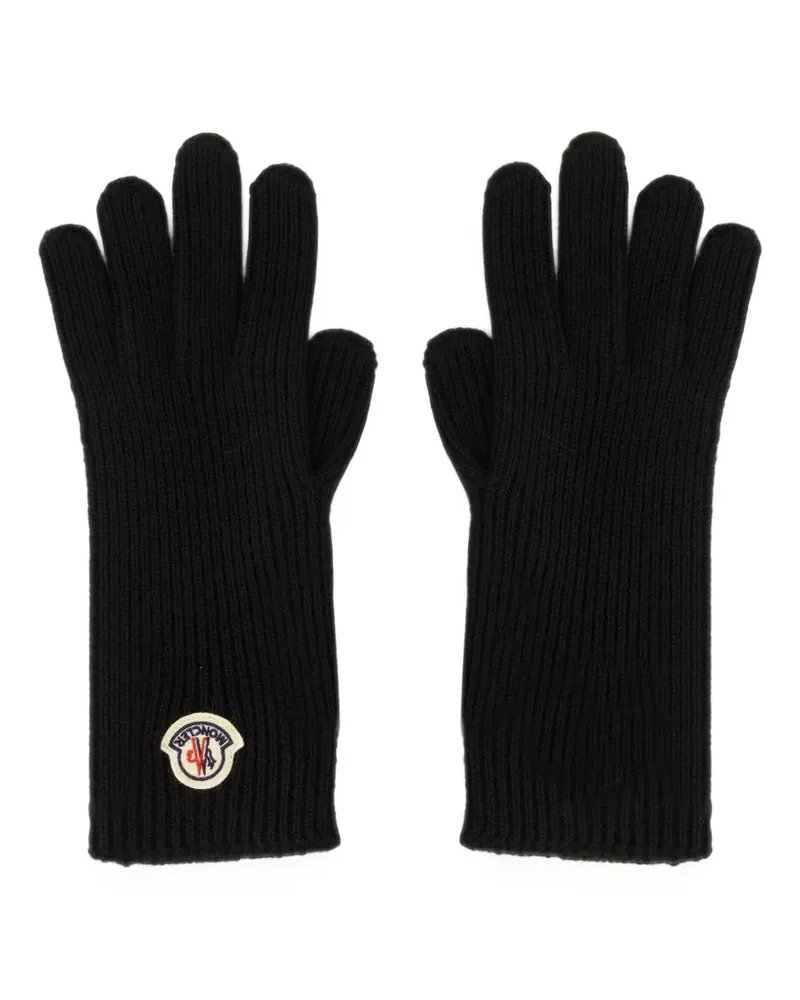 Moncler Klassische Handschuhe - Schwarz Schwarz