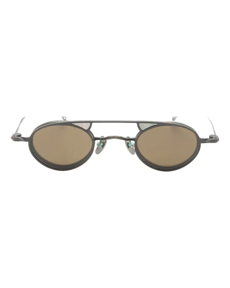 RIGARDS Ziggy clip-on round-frame sunglasses - Grün Grün