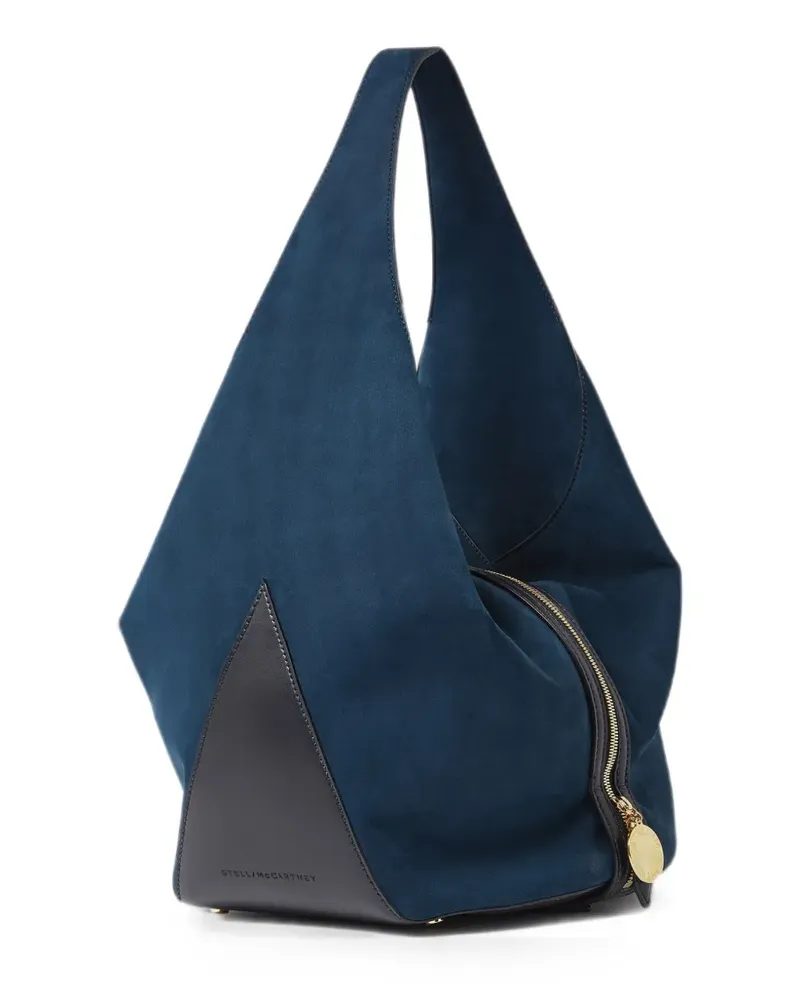 Stella McCartney Schultertasche mit dreieckigem Einsatz - Blau Blau