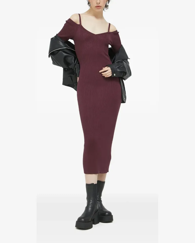 Abercrombie & Fitch V-neck midi dress - Rot Rot