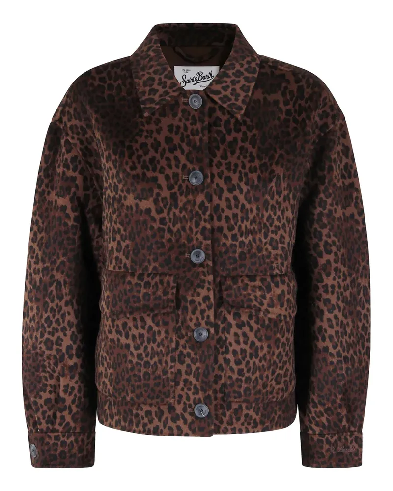 MC2 Saint Barth Bonnibell Jacke mit Leoparden-Print - Braun Braun