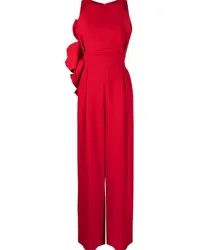 Saiid Kobeisy Krepp-Jumpsuit mit Oversized-Schleife Rot