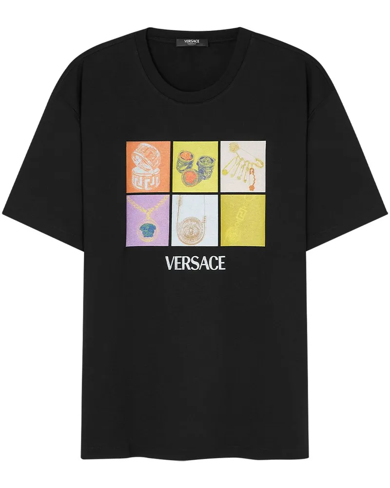 Versace Pop Jewels T-Shirt - Schwarz Schwarz
