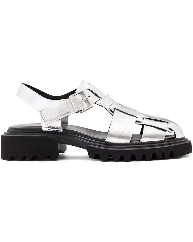 AllSaints Tess Chunky Sandalen - Silber Silber