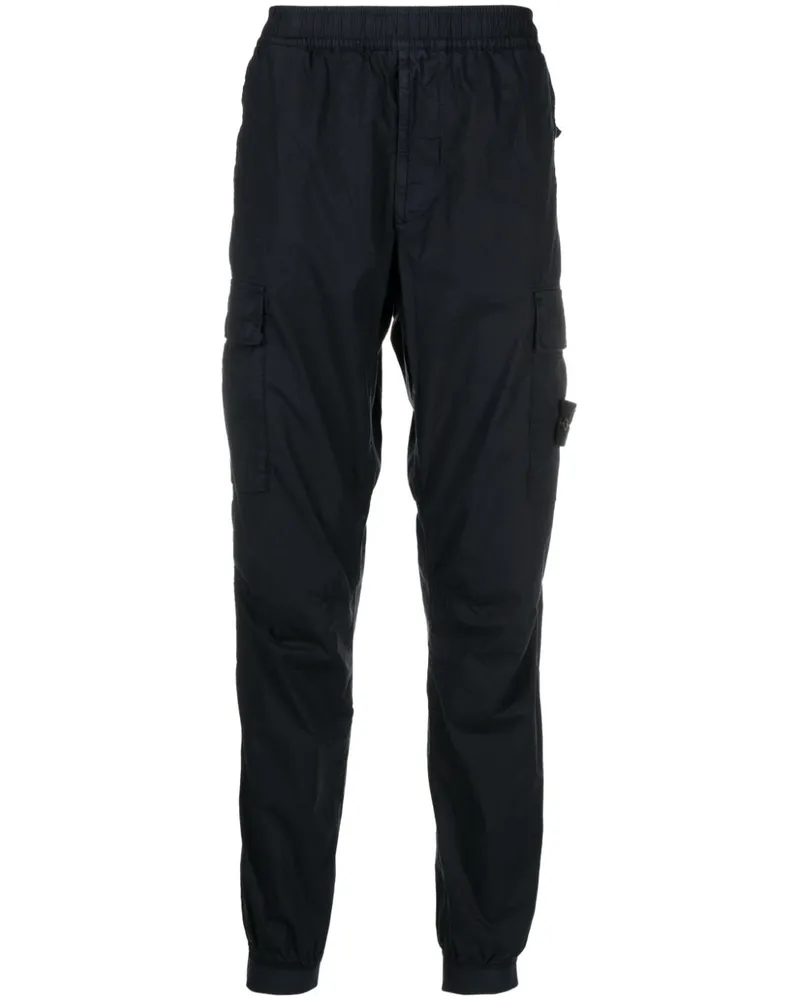 Stone Island Tapered-Cargohose mit Kompass-Patch - Blau Blau