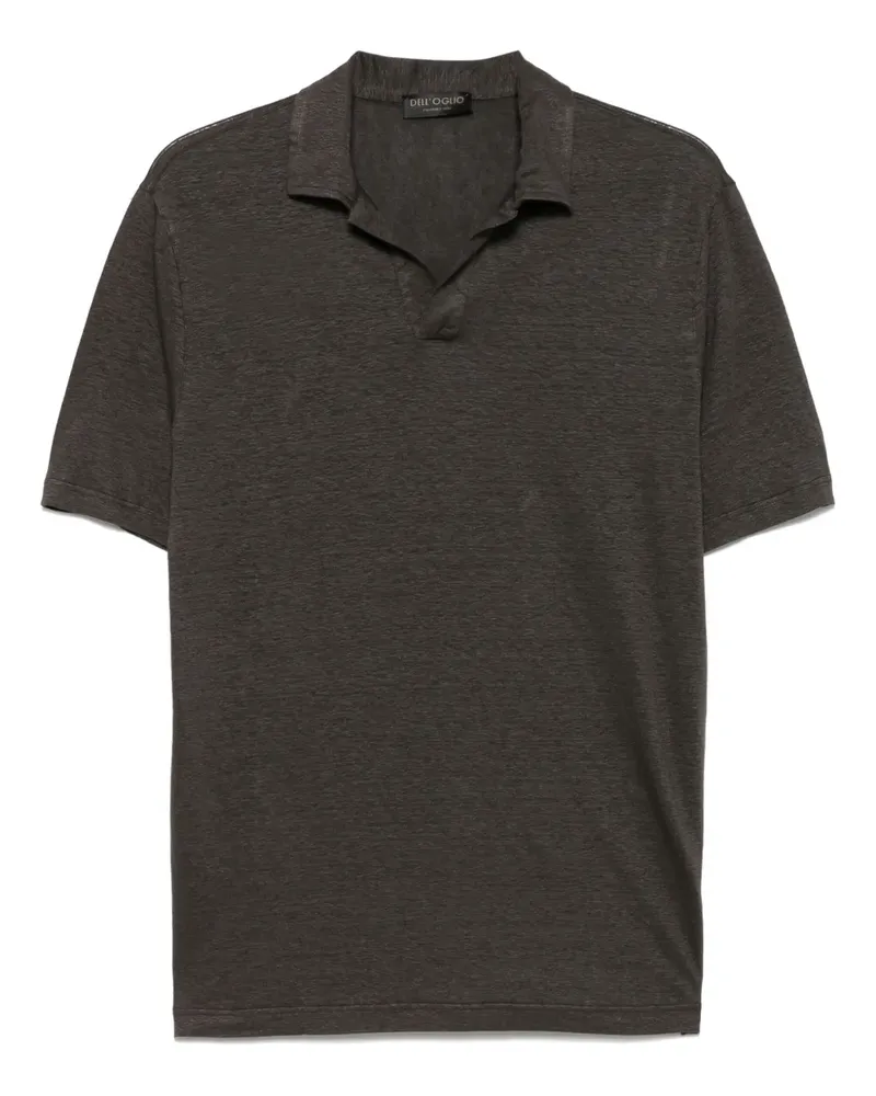 Dell'oglio T-Shirt aus Leinen - Braun Braun