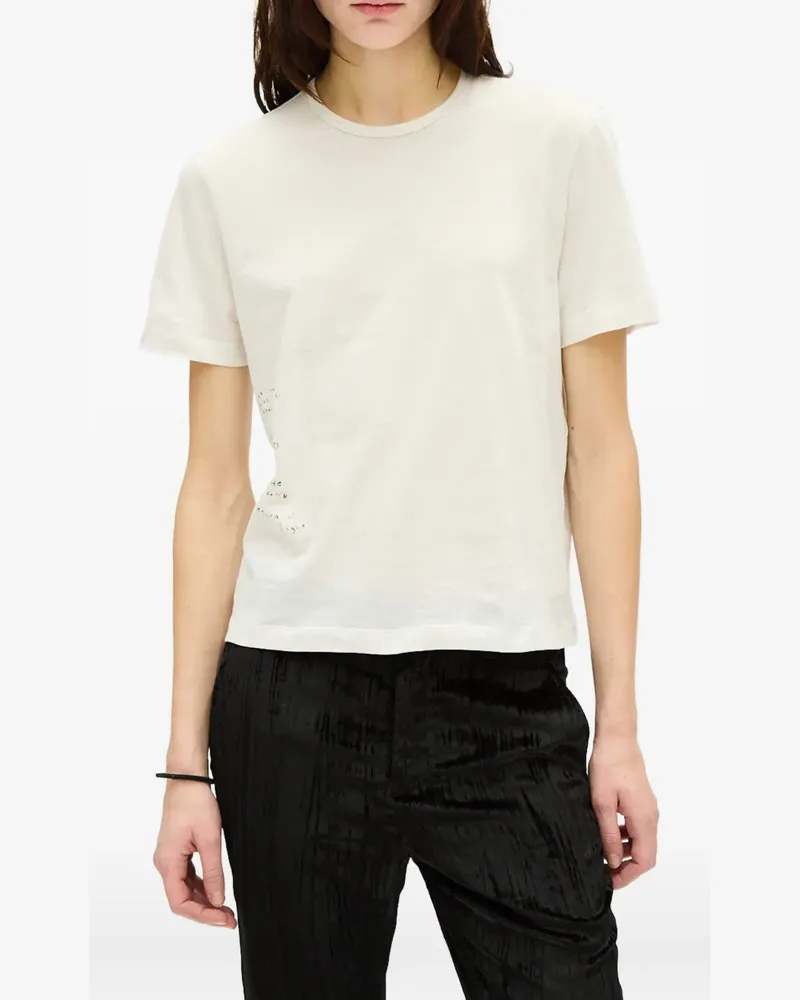 Ann Demeulemeester T-Shirt mit grafischem Print - Weiß Weiß