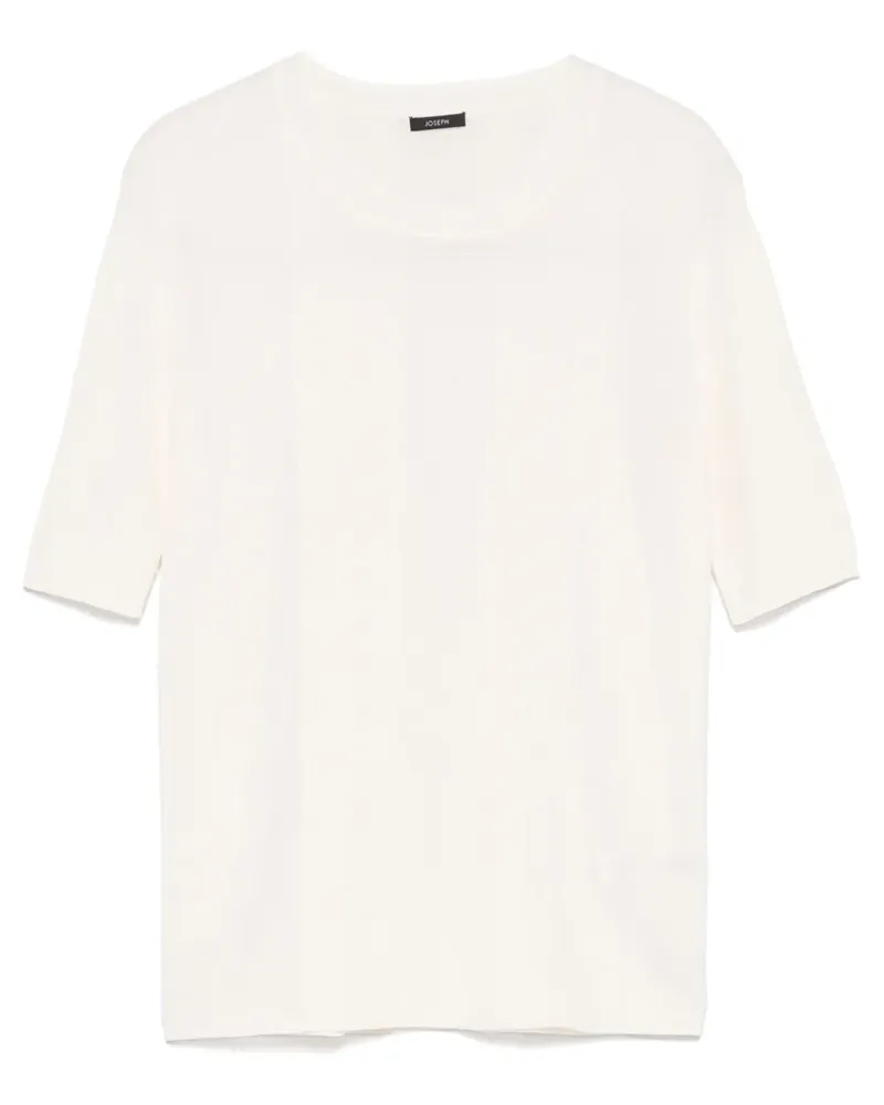 Joseph T-Shirt aus geripptem Strick - Weiß Weiß