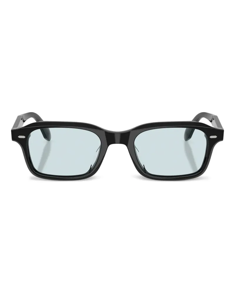Oliver Peoples Sonnenbrille mit eckigem Gestell - Schwarz Schwarz