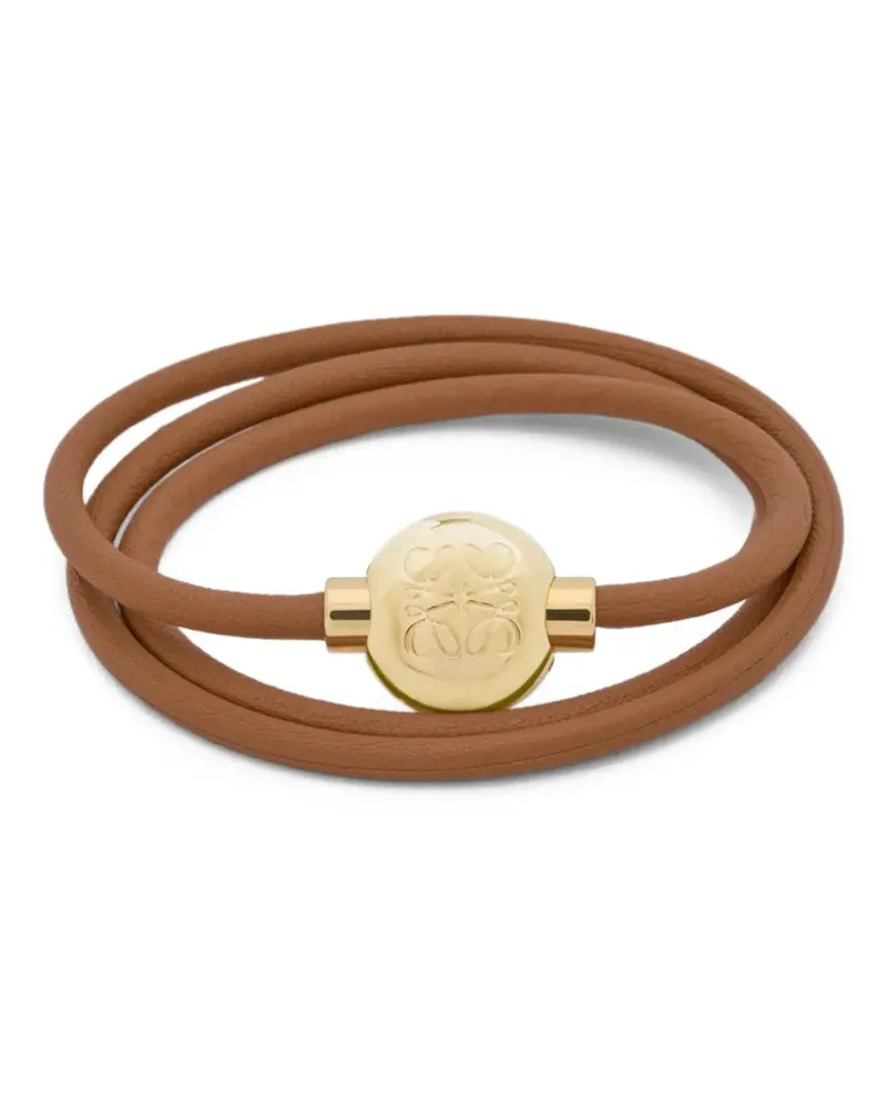 Loewe Pebble Armband aus Leder - Gold Gold