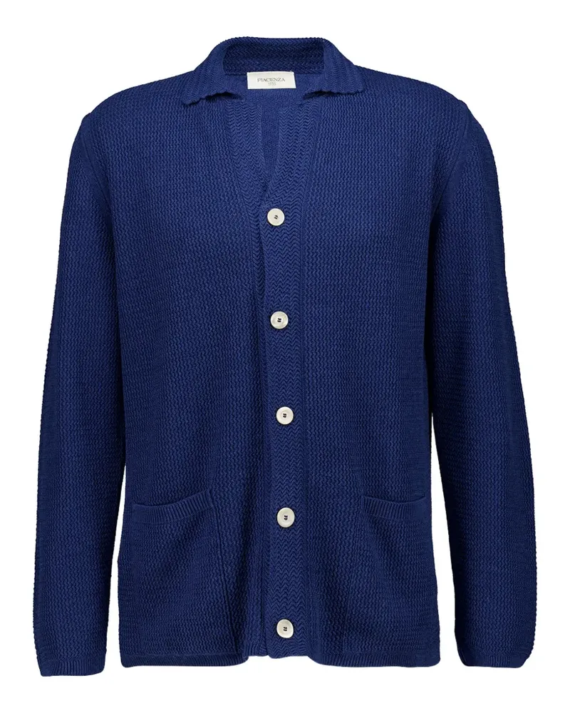 Piacenza Cashmere textured-knit jacket - Blau Blau