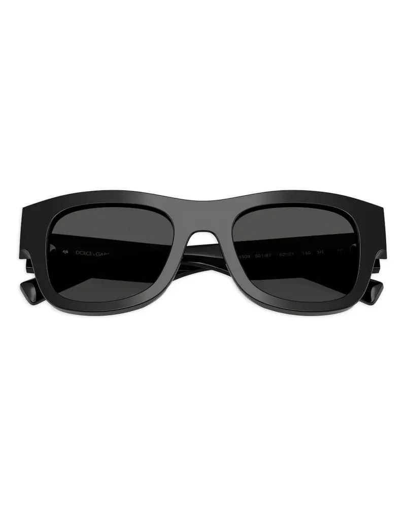 Dolce & Gabbana Sonnenbrille mit eckigem Gestell - Schwarz Schwarz