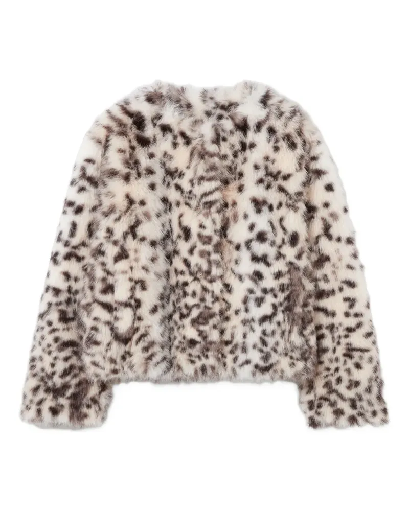 Claudie Pierlot leopard-print long-sleeve jacket - Nude Nude