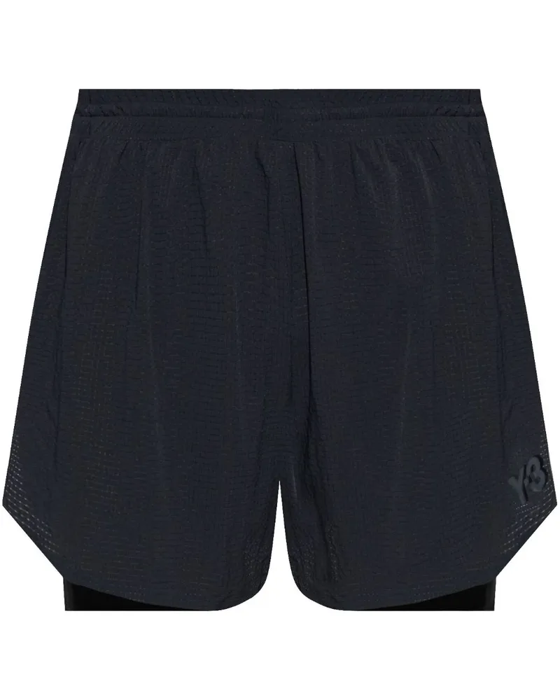 Y-3 Joggingshorts mit Logo-Print - Schwarz Schwarz