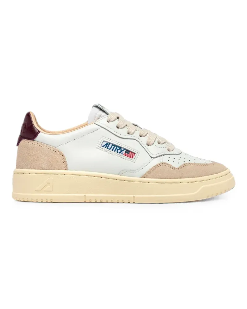 AUTRY Medalist panelled leather sneakers - Nude Nude