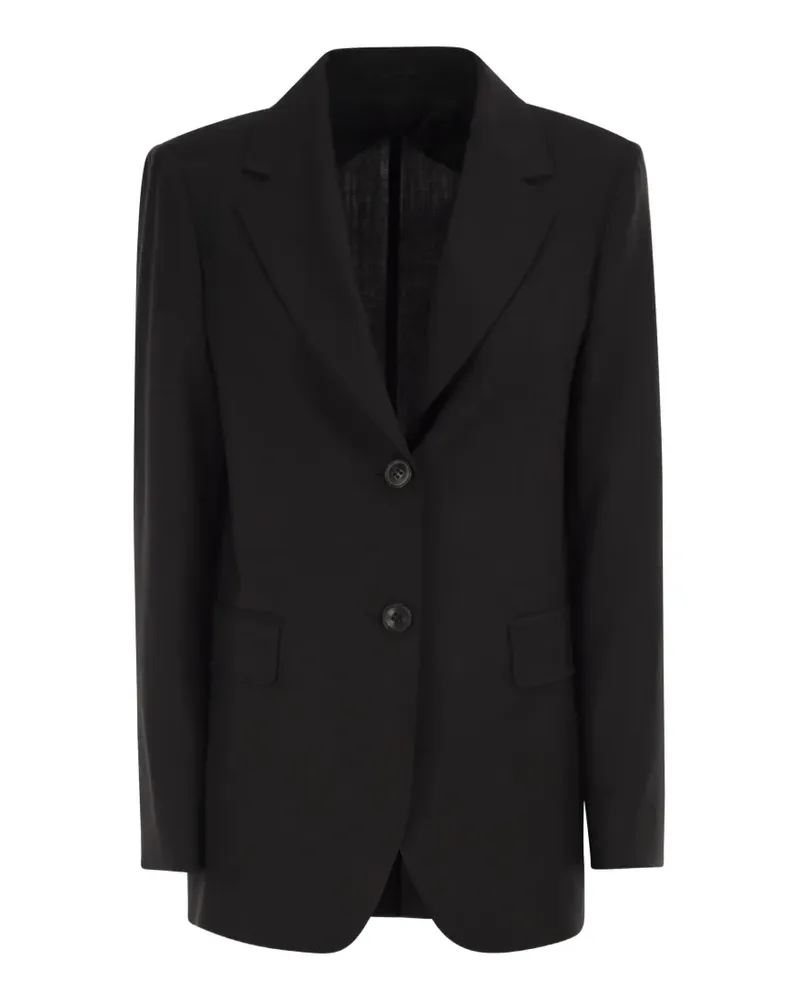 Max Mara Einreihiges Sakko - Schwarz Schwarz