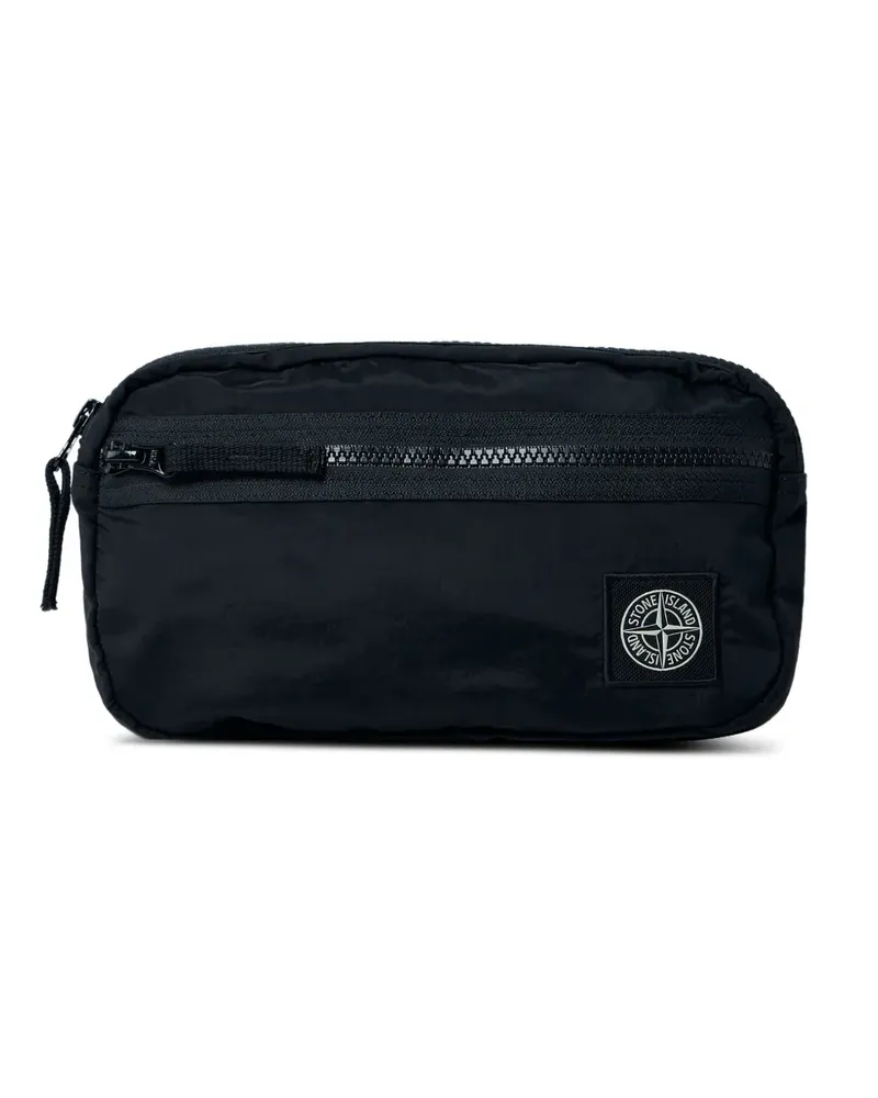 Stone Island Gürteltasche mit Logo-Patch - Schwarz Schwarz