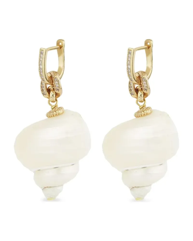 Gas Bijoux Hängeohrringe mit Muschel - Gold Gold