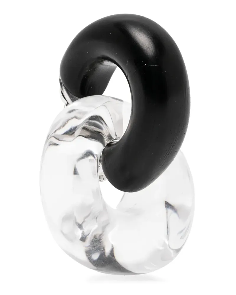 Monies Havana interlocking-hoop earrings - Weiß Weiß