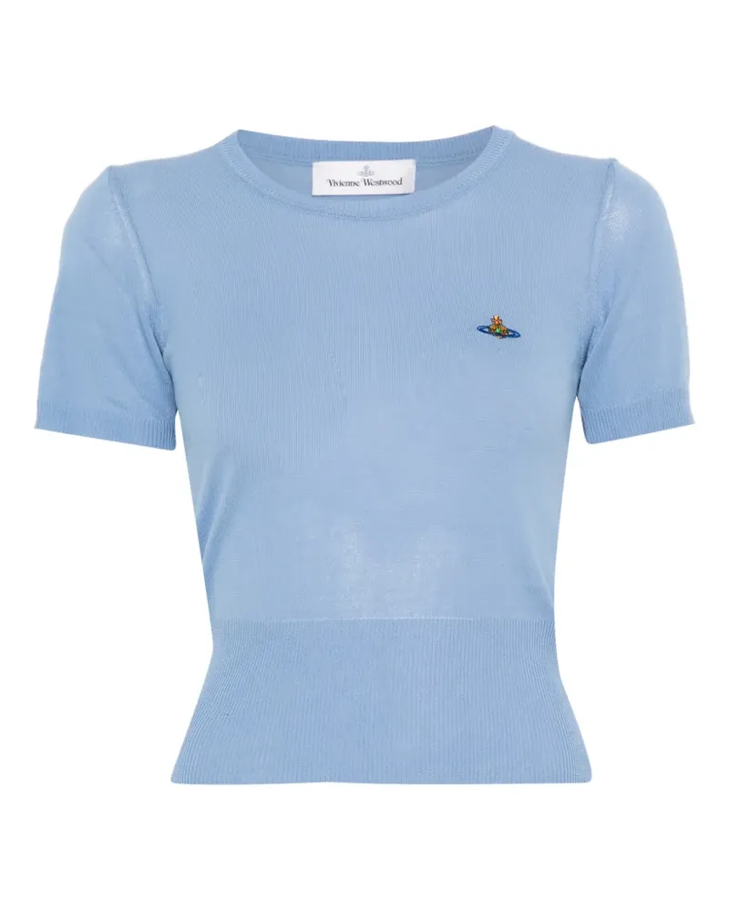 Vivienne Westwood Bea T-Shirt mit Logo-Detail - Blau Blau