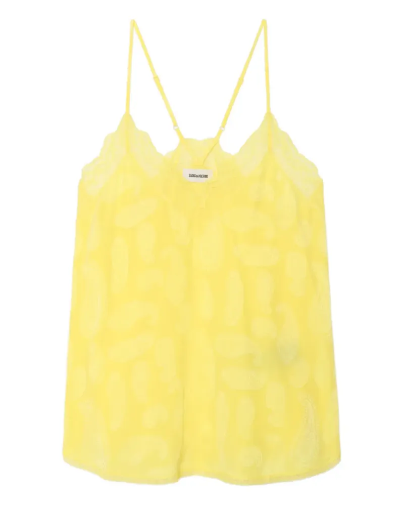 Zadig & Voltaire Christy paisley-pattern top - Gelb Gelb