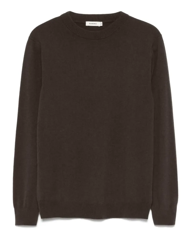 Sandro Klassischer Kaschmirpullover - Braun Braun