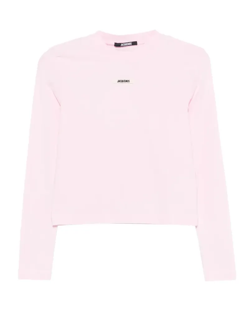 Jacquemus Gros Grain T-Shirt mit Logo - Rosa Rosa