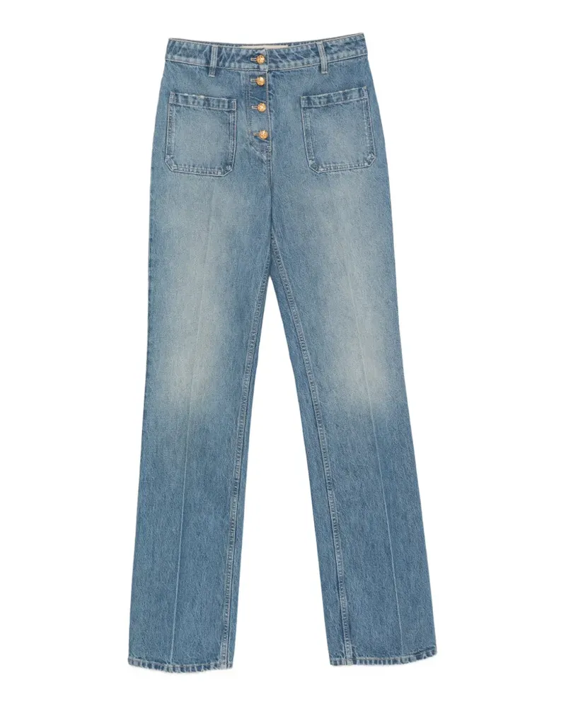 Valentino Garavani button-up patch-pocket jeans - Blau Blau