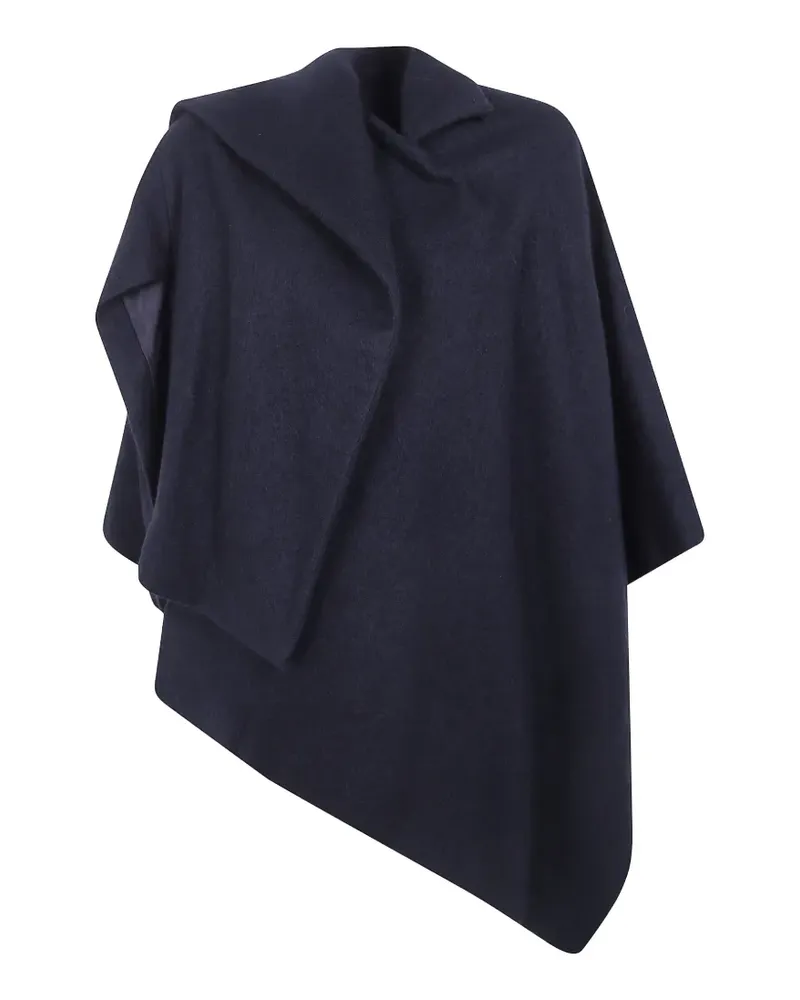 Yohji Yamamoto asymmetric draped cape - Blau Blau