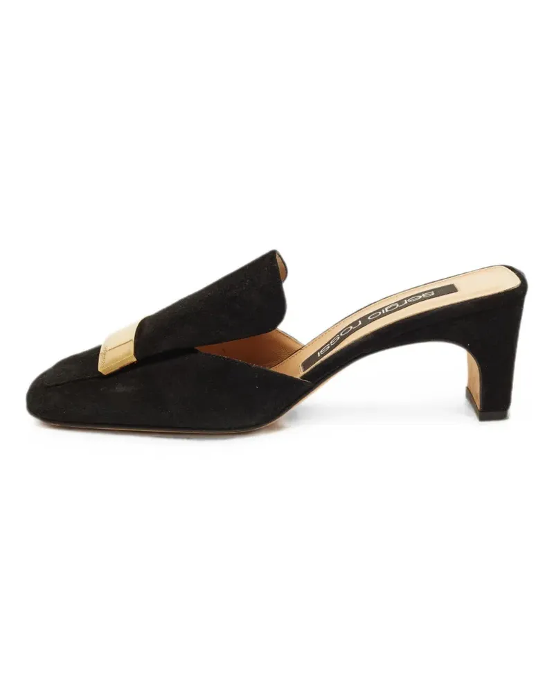 Sergio Rossi SR1 Mules mit Absatz - Schwarz Schwarz