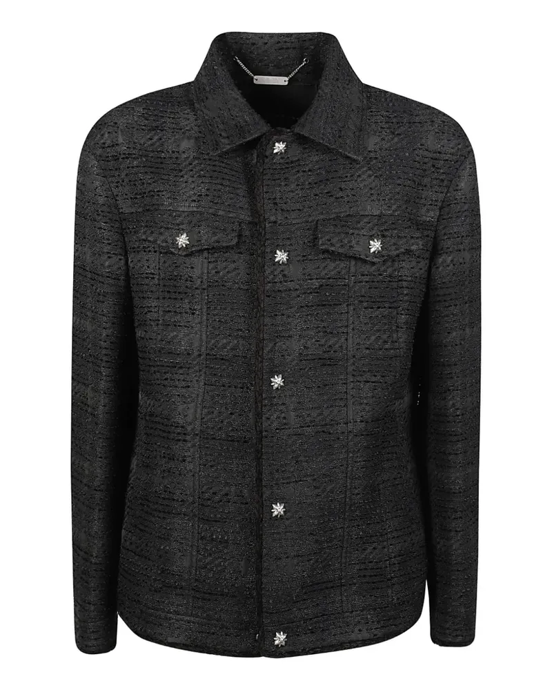 John Richmond bouclé star-button jacket - Schwarz Schwarz