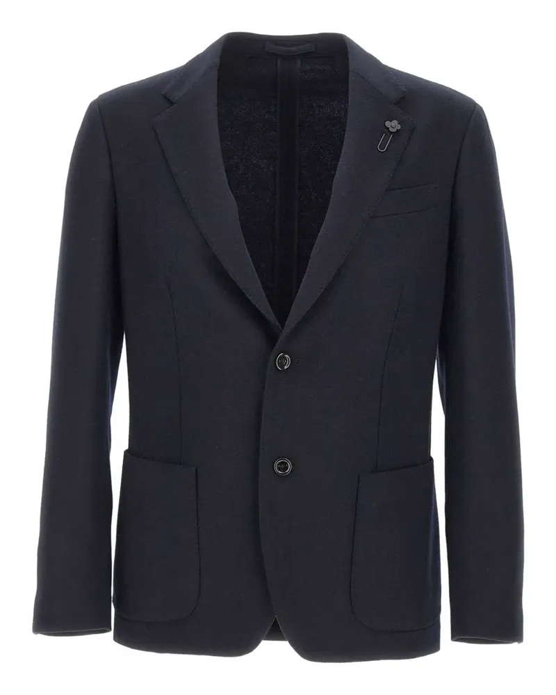 LARDINI pin-detail single-breasted blazer - Blau Blau