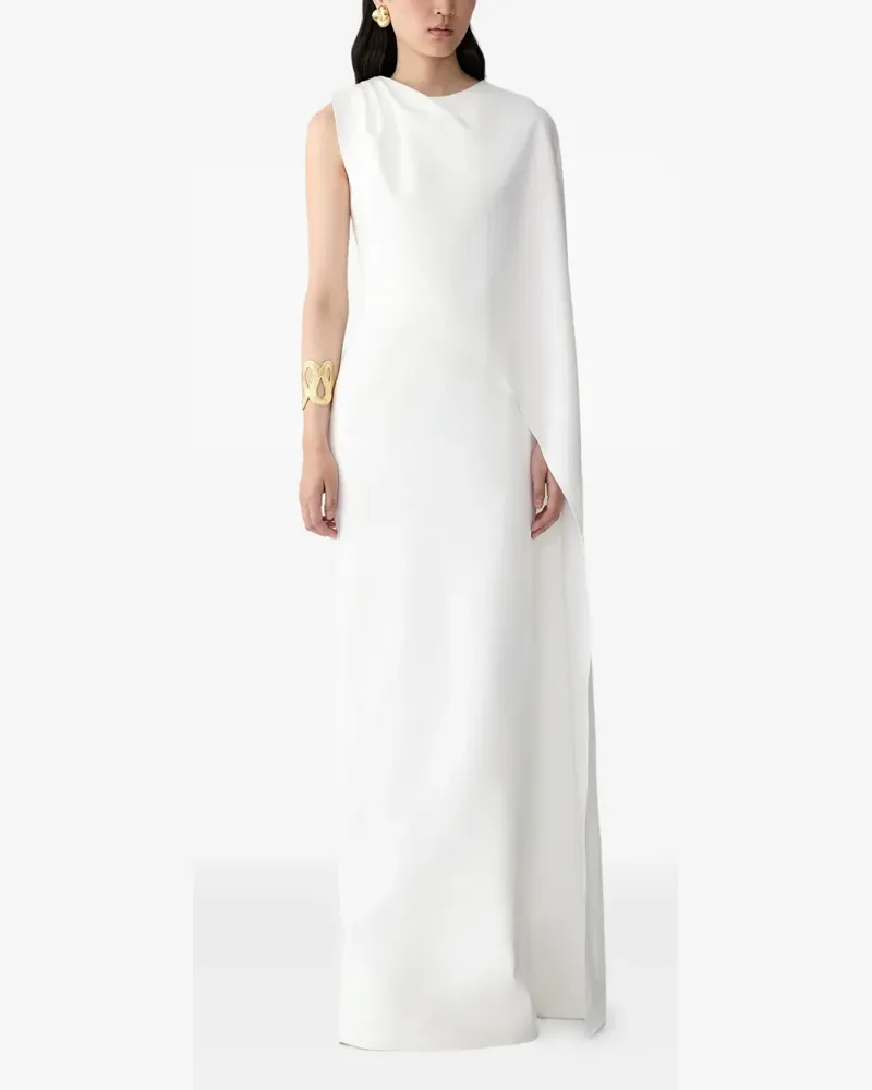 Carolina Herrera New York Drapierte One-Shoulder-Robe - Weiß Weiß