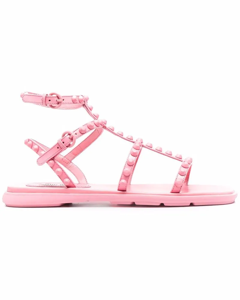 Miu Miu Römersandalen mit Nieten - Rosa Rosa