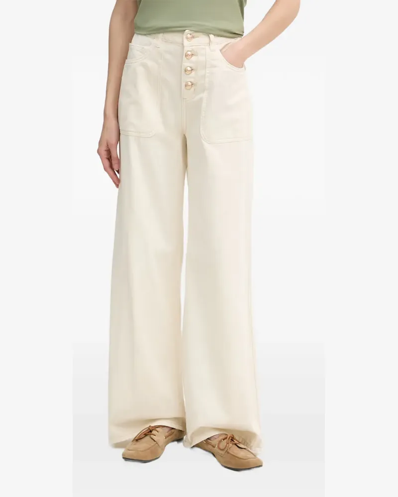 Gaudi Weite Jeans mit Knopfverschluss - Nude Nude