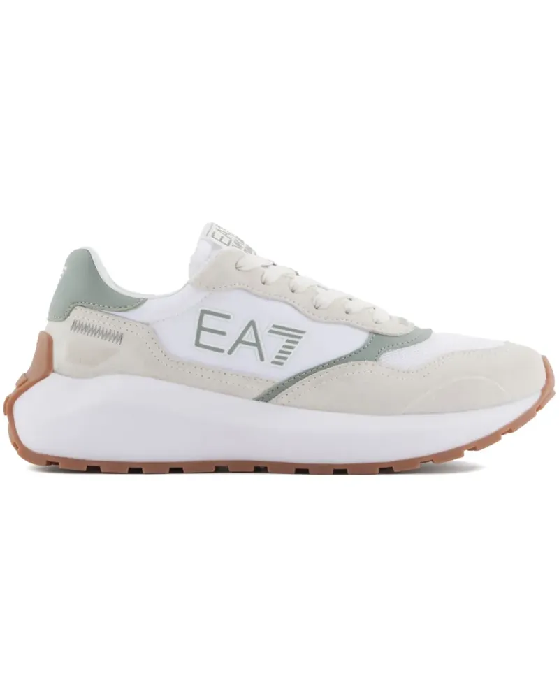 EA7 Sneakers mit Logo-Applikation - Weiß Weiß