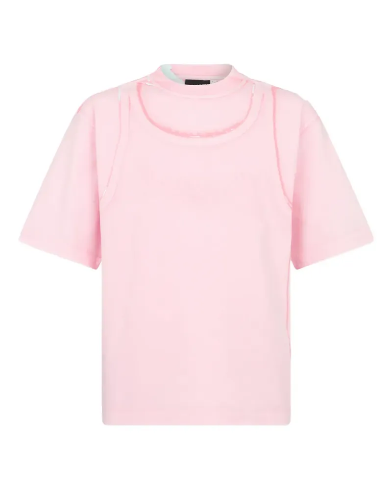 Dsquared2 Sun Bleached2 T-Shirt - Rosa Rosa