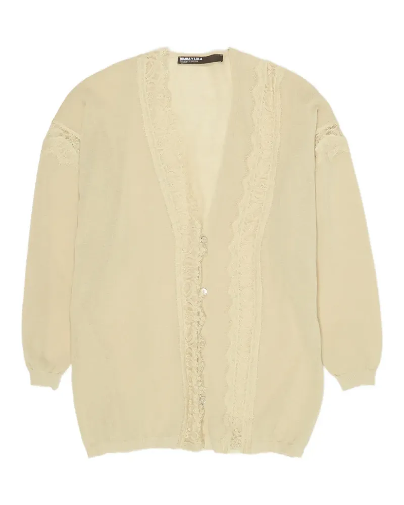 BIMBA Y LOLA Cardigan mit Spitze - Nude Nude