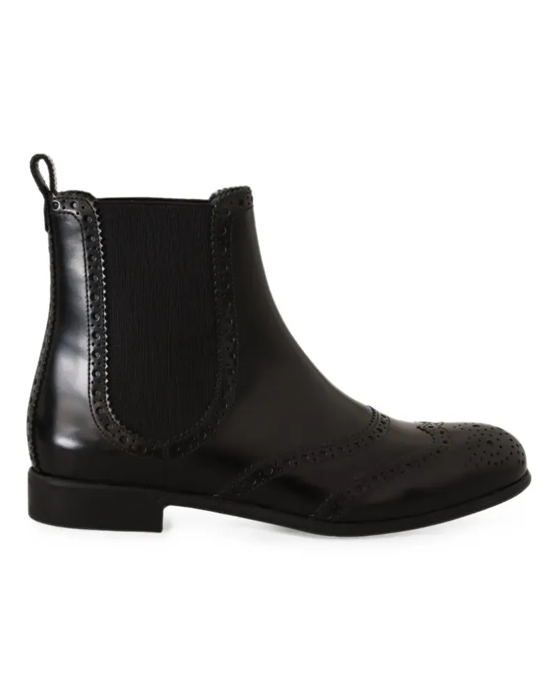 Dolce & Gabbana Chelsea-Boots mit Budapestermuster - Schwarz Schwarz