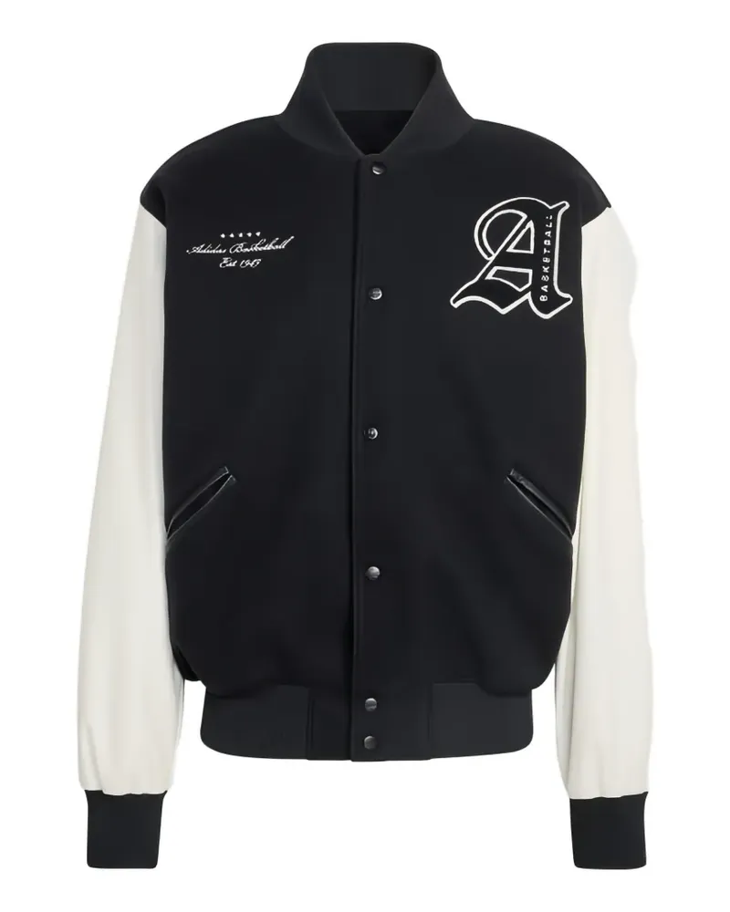 adidas Originals Basketball appliqué bomber jacket - Schwarz Schwarz