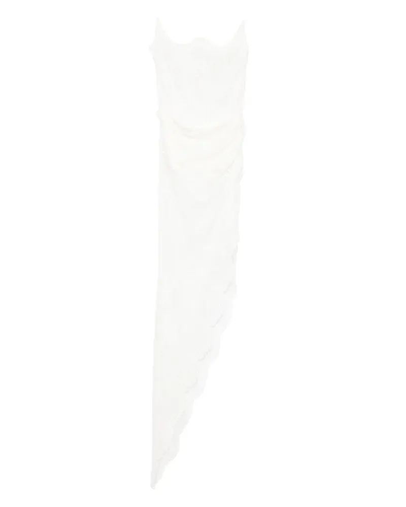 Giuseppe di Morabito laced asymmetric maxi dress - Weiß Weiß