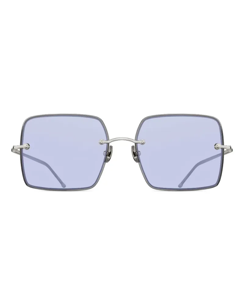 RETROSUPERFUTURE Sonnenbrille mit eckigem Gestell - Silber Silber