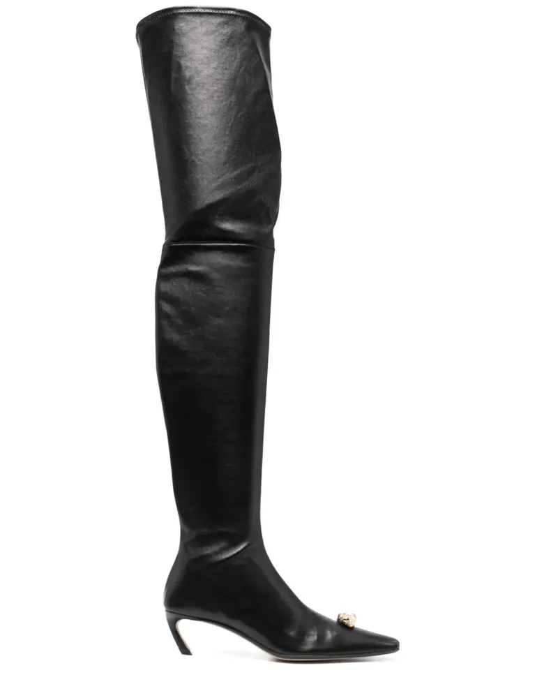 Lanvin Stiefel mit Kristallen - Schwarz Schwarz
