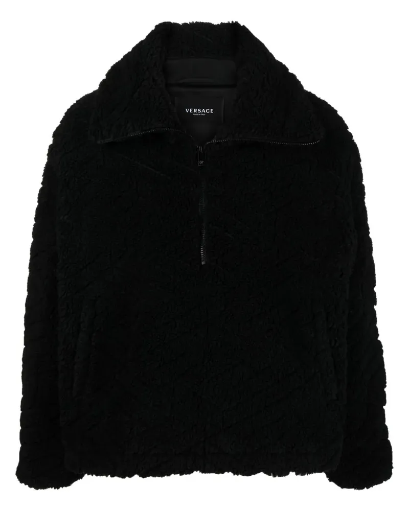 Versace Strukturierte Jacke - Schwarz Schwarz